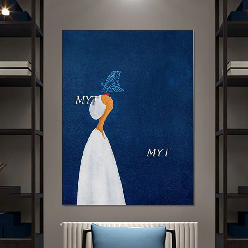 Картина маслом бабочки художественное украшение ресторана текстурированная