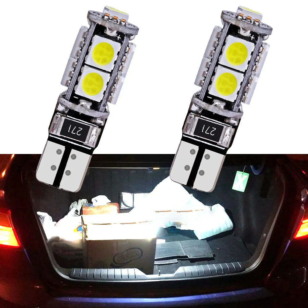 

T10T 5050 9SMD Canbus High Quality Car Brake Leds Dome Reading Bulb Dashboard Reverse License Plate Lights Clearance Trunk Lamps