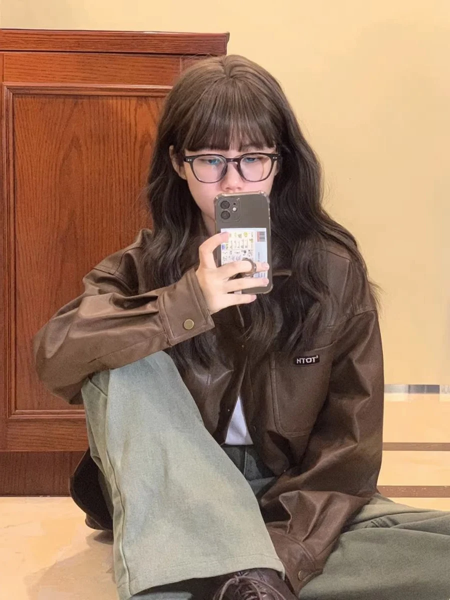 Женская весенне-осенняя свободная тонкая куртка очень большая американская