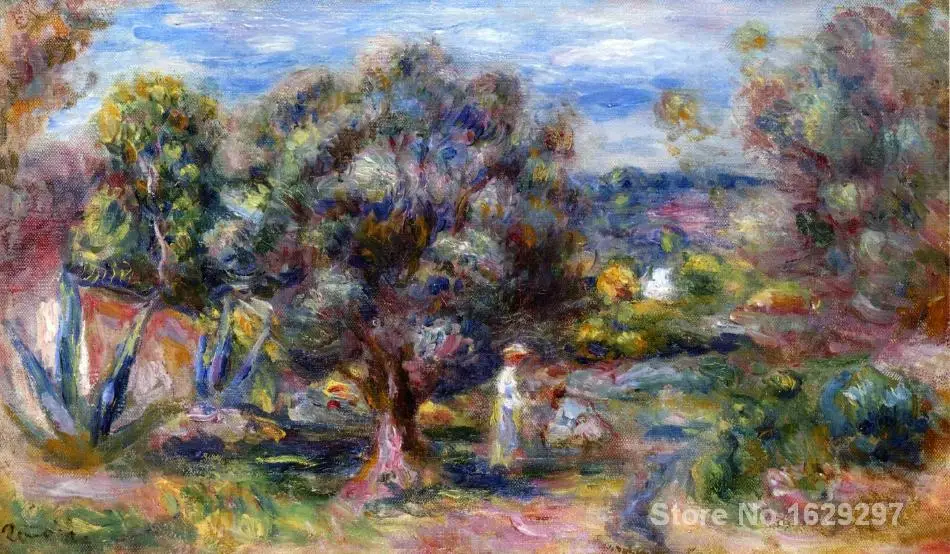 

oil reproductions of famous Pierre Auguste Renoir paintings Aloe, Picking at Cagnes Hand-painted High quality