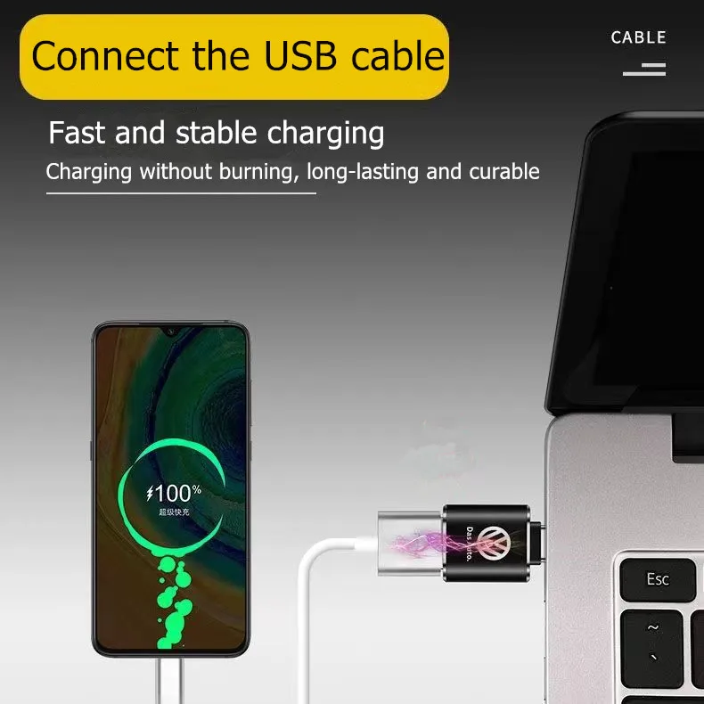 Автомобильный интерфейс Type-C к USB 3.0 мини-конвертер зарядный адаптер для Volkswagen GOLF 5