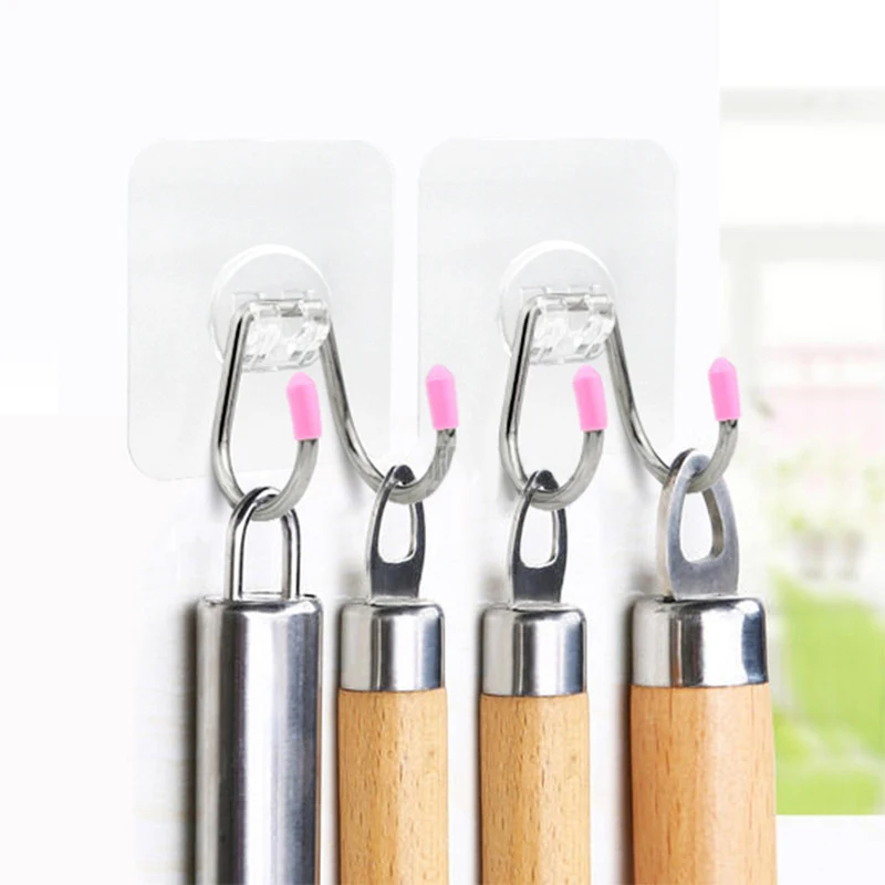 

Self-adhesive Bathroom Towel Hook Heavy Duty Hooks Stainless Steel Kitchen Storage Hooks Punch-free Wall Hook Viscose Hooks