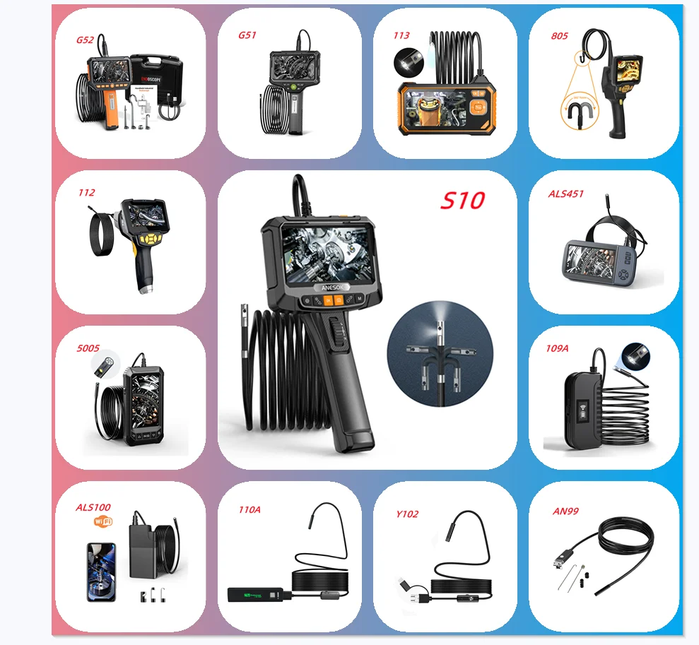 Ручная трубка Borescope 1080P HD 4 3 ''экран с одним/двойным объективом IP67