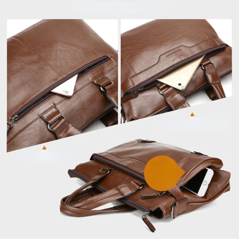 Брендовый мужской деловой портфель из спилка высококачественные мужские