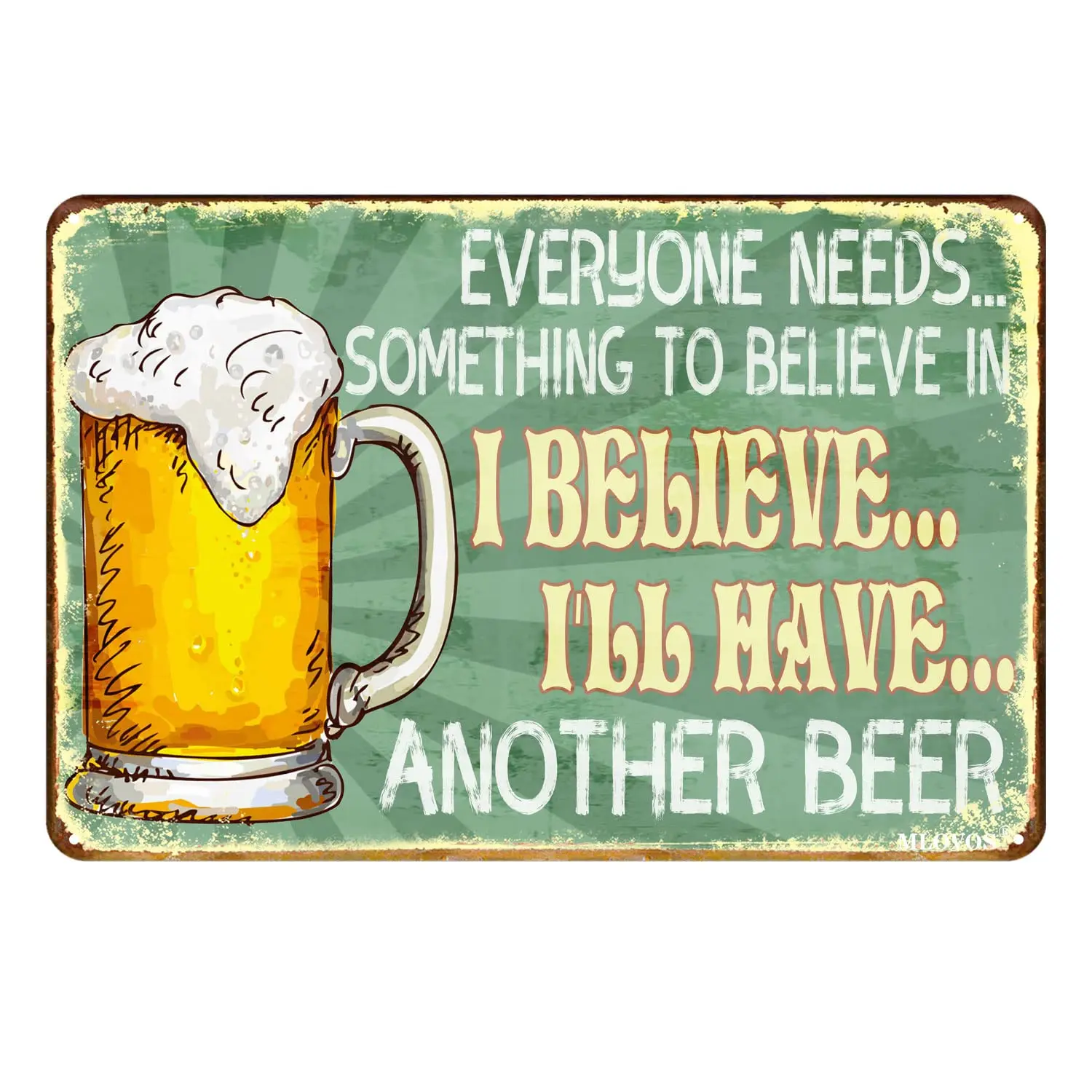MLOVOS винтажный жестяной знак каждый хочет что-то поверить пиво металлический