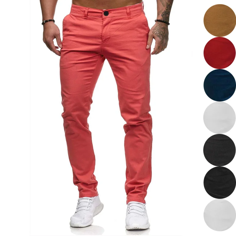 

Jogger Sports Trousers Men's Basic Multi Color Pants Solid Color Male Sweatpants Mans Breathable Clothing Long Cargo Pant