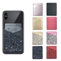 1pc hot fashion elastic cell phone card holder mobile phone wallet case credit id card holder adhesive sticker pocket back cover