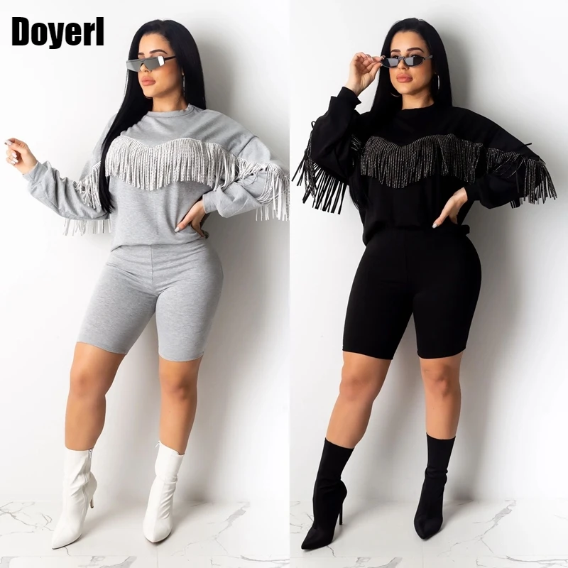 Женский спортивный костюм с шортами повседневный комплект из двух предметов