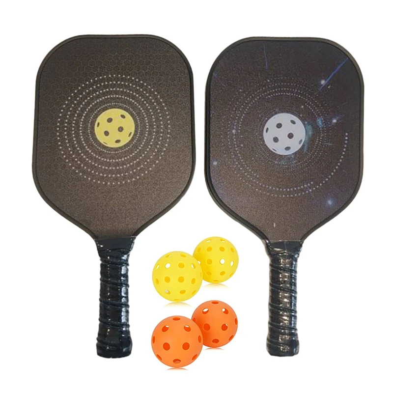 

Pickleball Paddles Set Honeycomb Fiberglass Pickleball Paddles Including 2 Pickleball Rackets,4 Balls And Carry Bag