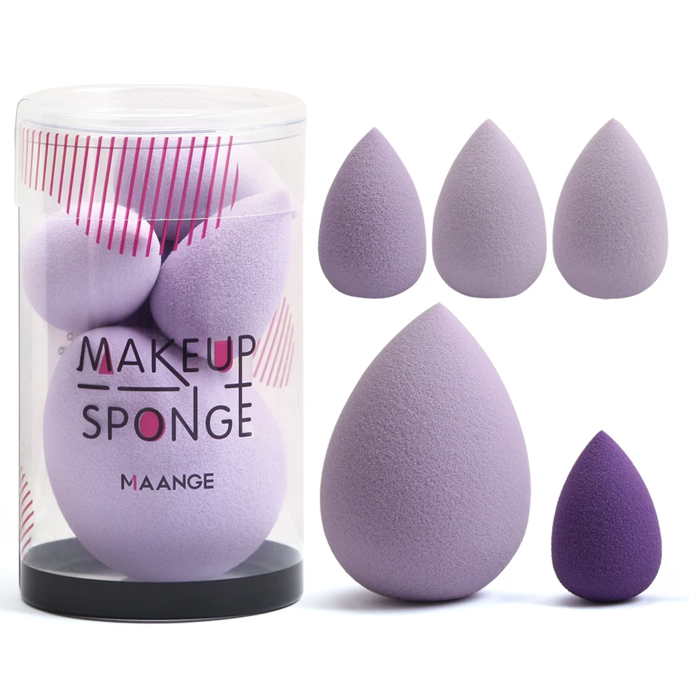 5Pcs Makeup Sponge Set Blender Makeup Tools Beauty Cosmetics Puff Face Foundation Blending for Liquid Cream and Powder New Raben