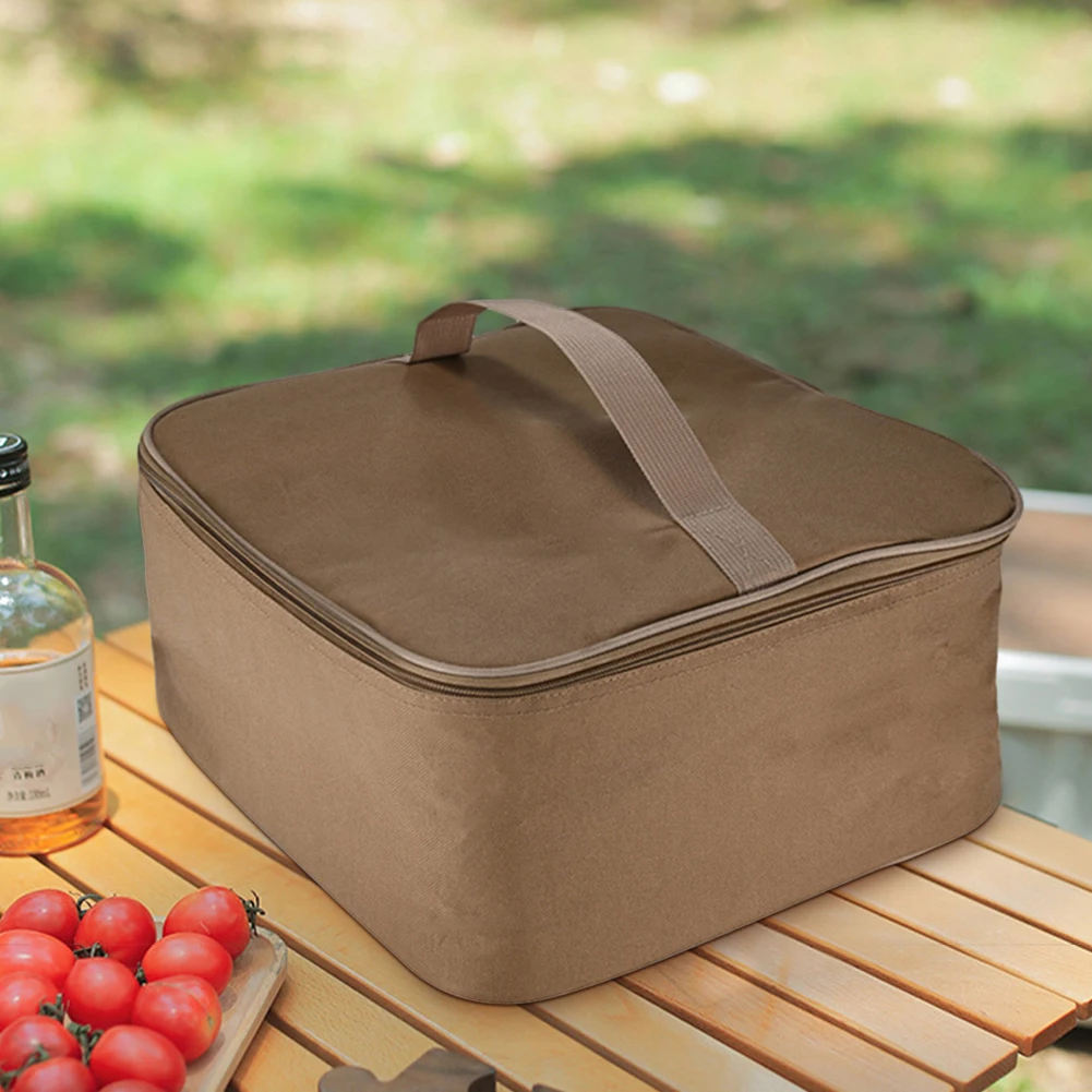 

Camping Supply Storage Handbag Oxford Cloth Cookware Utensils Organizer Versatile Wear Resistant for Outdoor Camping Picnic