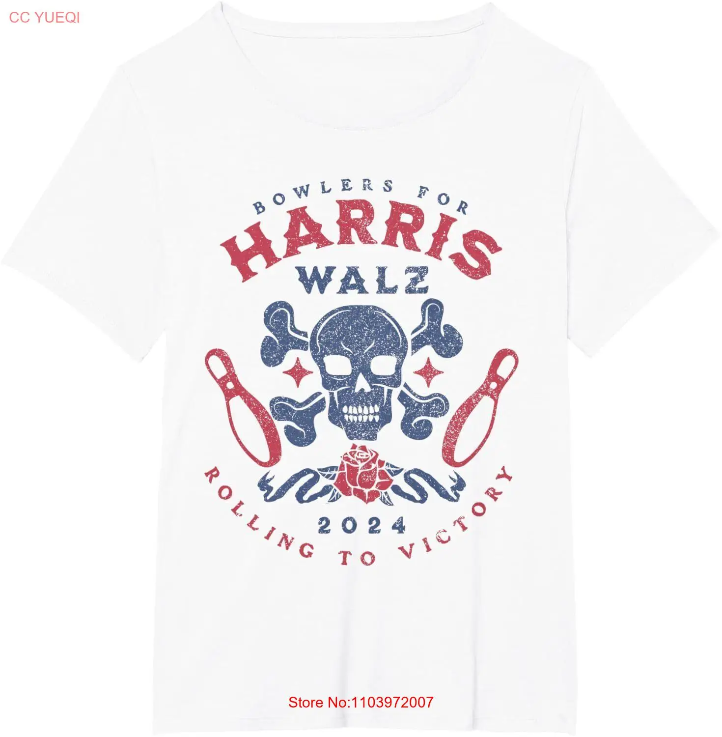 Футболка Bowlers для боулинга Kamala Harris Waltz 2024 Tim Walz