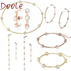 Модные женские ювелирные изделия SWA, новое ожерелье с круглым именем созвездий, оригинальный золотой яркий кристалл, романтический подарок, Женские Ювелирные изделия