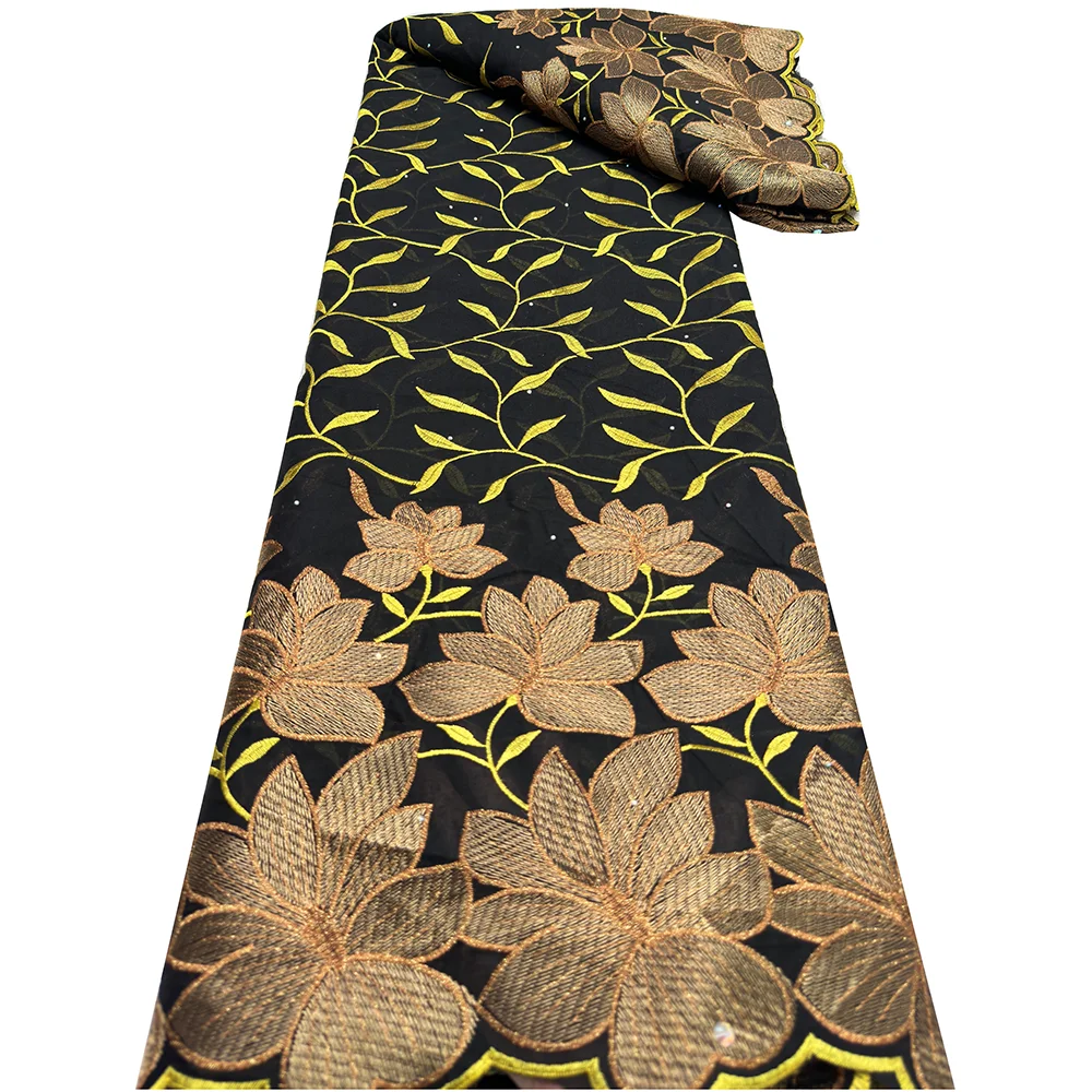 Высококачественная полиэфирная кружевная ткань PGC 2024 нигерийский африканский