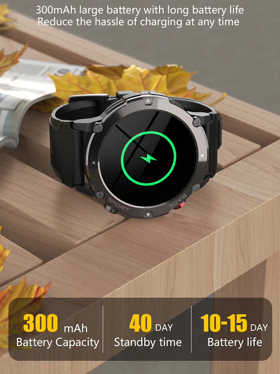 Смарт-часы LEMFO LF26 MAX мужские с поддержкой Bluetooth 300 мА · ч |