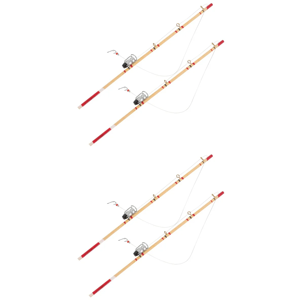 

Decorative Fishing Pole Decor House Adornment House Fishing Rod Funny Pole Model Mini Supply Decor Accessories Goodie Bag Toys
