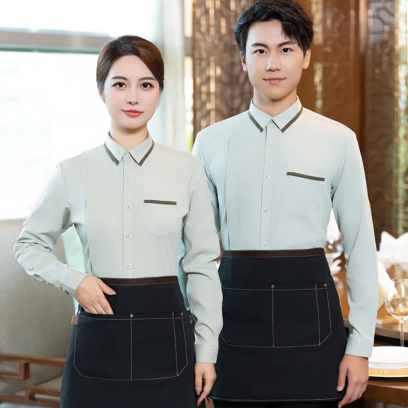 Униформа официанта с регулируемым рукавом для осени/зимы в горячем горшке