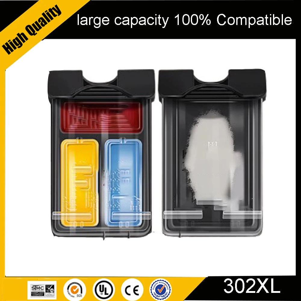 Фото Многоразовый прозрачный картридж 302XL 302 XL для HP302 DeskJet 1110 2130, для HP302XL nvy 4520 NS45 Officejet 3630 3639 5200 №1