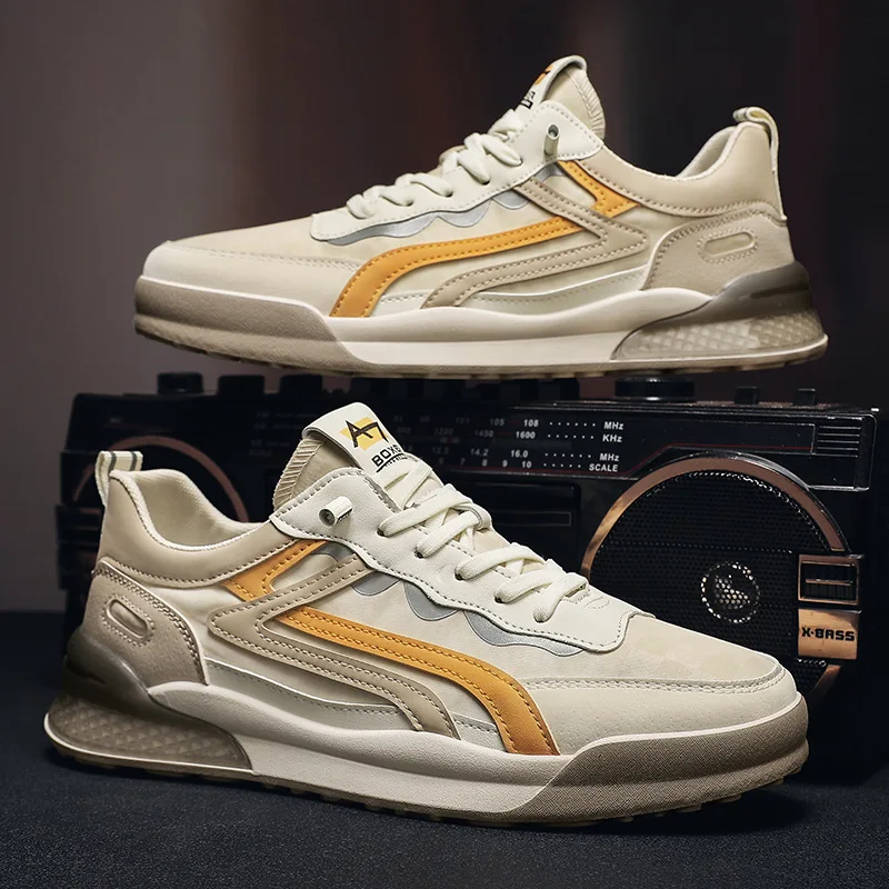 

Мужские кроссовки 2022 летняя трендовая дышащая ткань Лоскутная Повседневная спортивная обувь уличные крутые удобные полосатые кроссовки