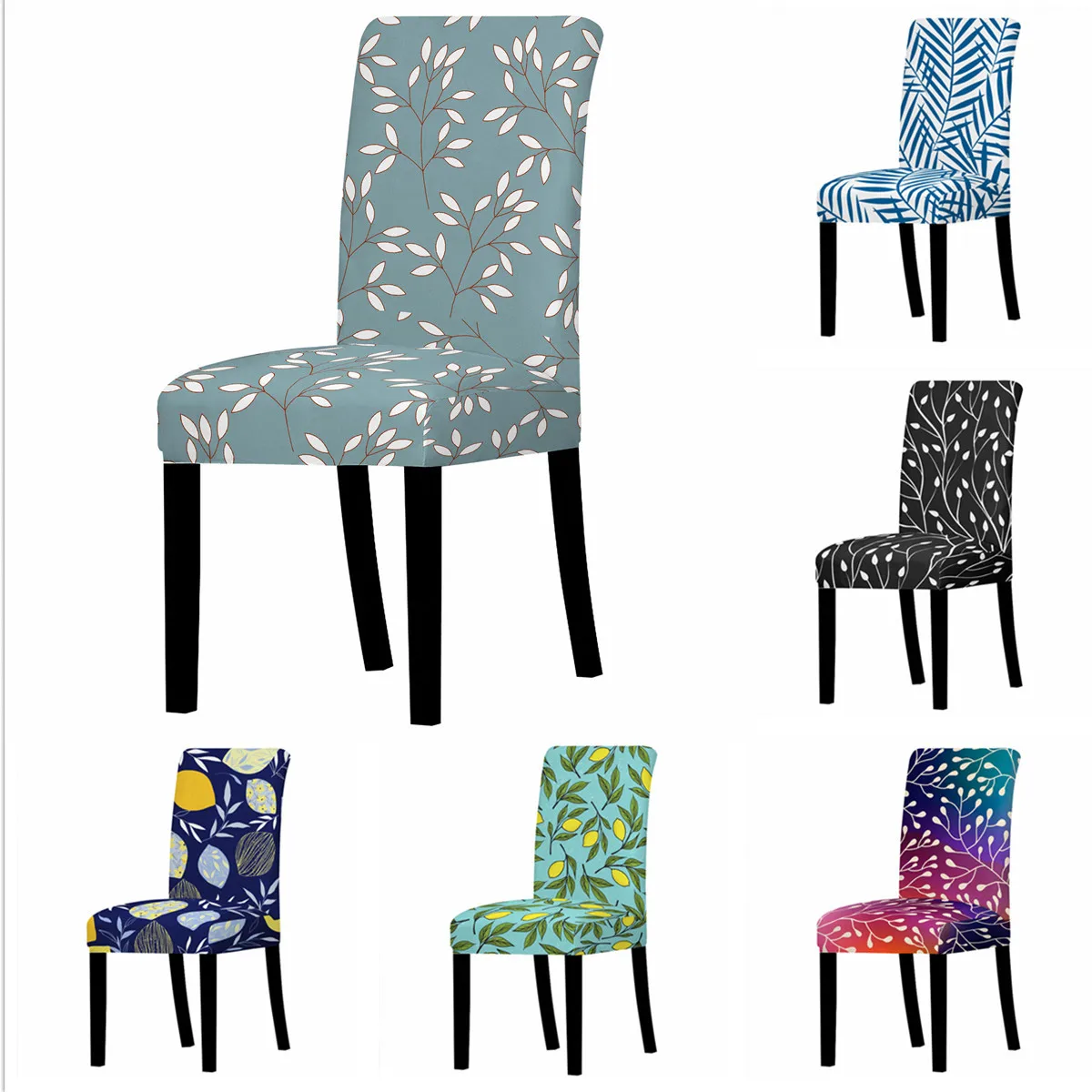 

Colorful Leaf Pattern Print Home Decor Chair Cover Removable Anti-dirty Dustproof Stretch Chair Cover Chairs for Bedroom Chairs