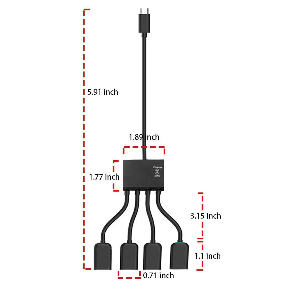 Адаптер 4 в 1 с микро-USB-портами и поддержкой быстрой зарядки |