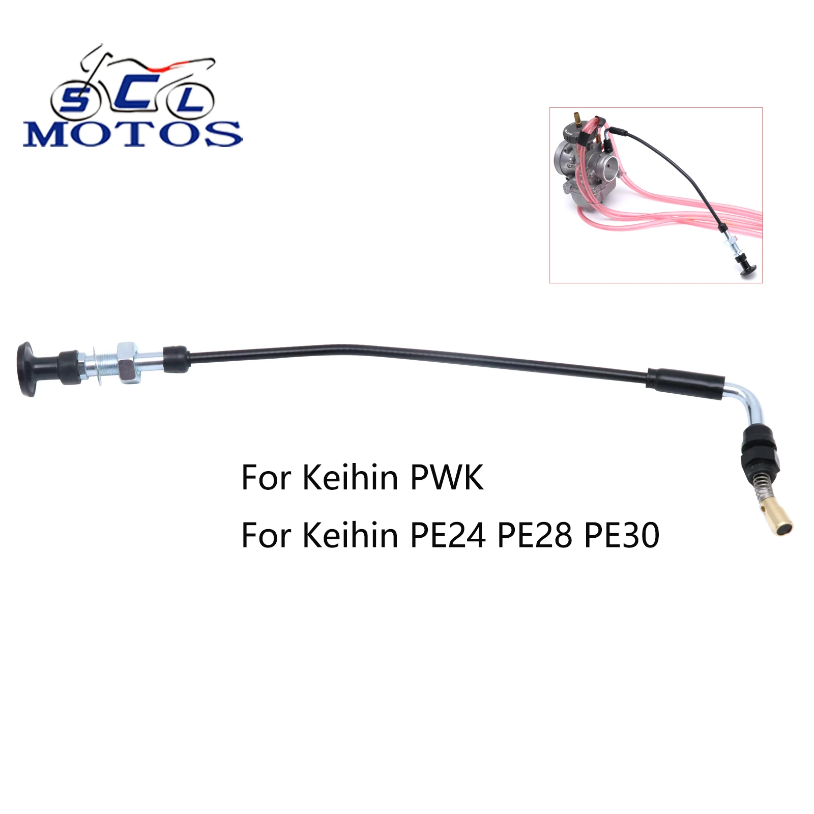 Фото Sclmotos для KEIHIN PE24 PE28 PE30, карбюратор, карбюраторный дроссель, стартовый комплект плунжера для карбюратора PWK, трос дросселя, стартовый демпфер №1