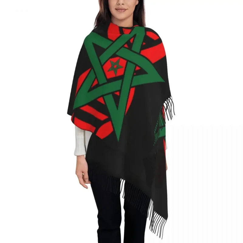 

Индивидуальный Печатный марокканский флаг It In My DNA марокканский шарф женский мужской зимний теплый шарфы шаль палантин