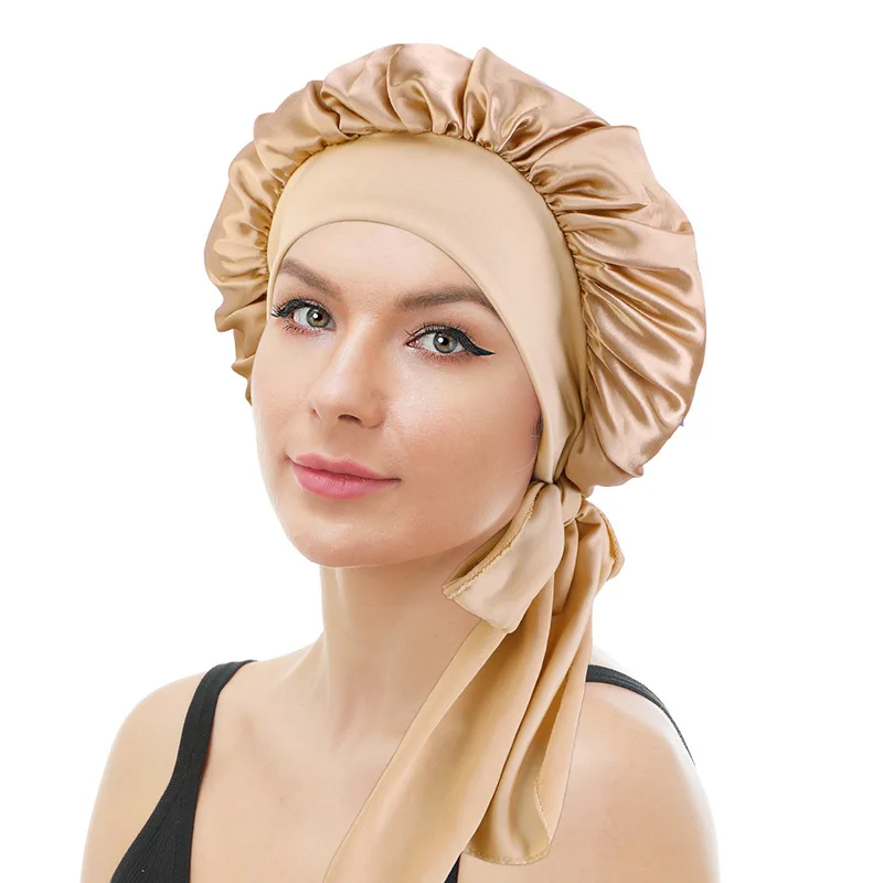 

muslim Women Sleeping Caps Bathroom Solid Color Stretch Bonnets Hair Hat for Daily Use and Beauty Chemotherapy arab hat