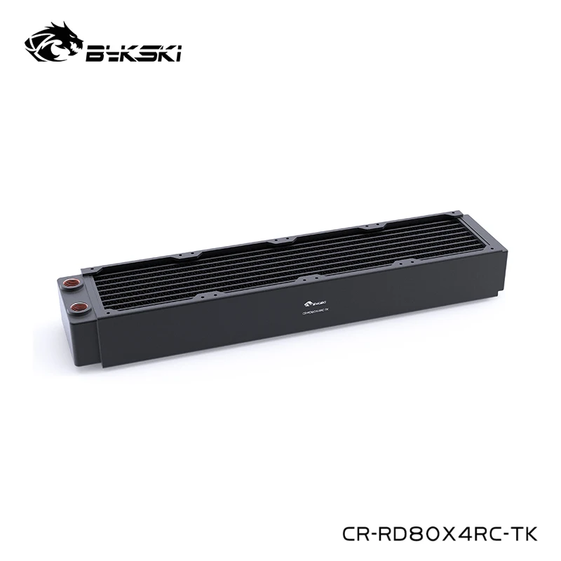 

Bykski 80mm x4,320mm Copper Radiator High Performance 8cm,40mm Tickness Heat Sink For Server,G1/4"X2,Black,CR-RD80X4RC-TK