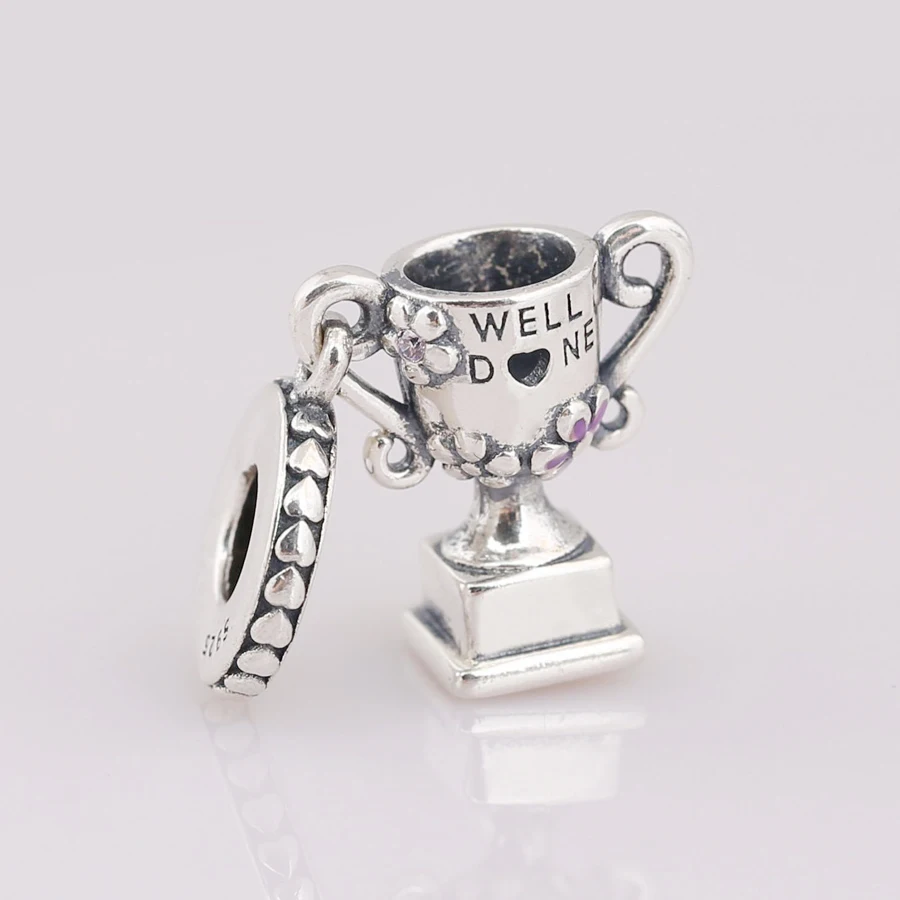 

Mother's Day Achievement Trophy Pendant Charm Sterling Silver Jewelry Making Fits Original 925 Silver Charms Bracelets For Woman