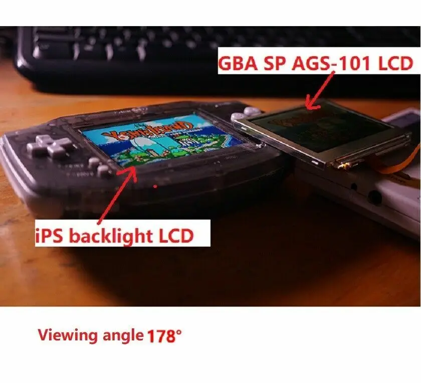 Нет необходимости прозрачный черный корпус TRIMME запасные части для GBA ЖК-экран IPS V2