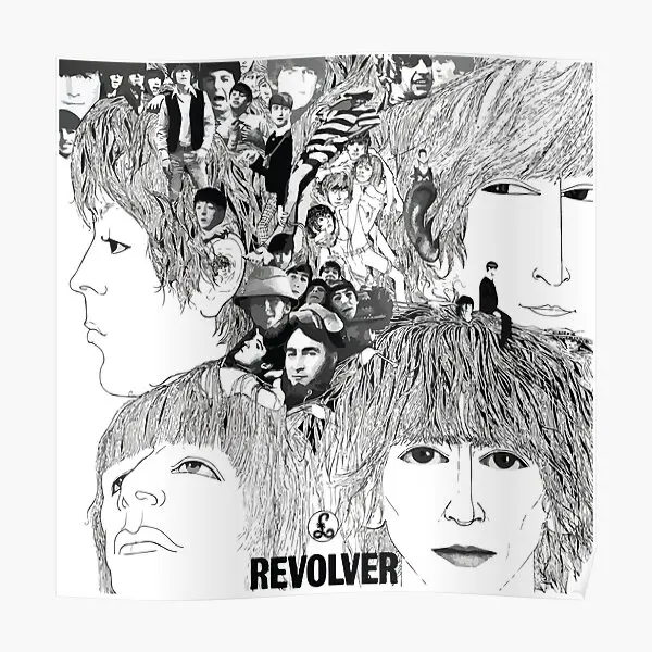 

Revolver Album Cover Poster Decor Decoration Modern Painting Picture Print Home Wall Mural Art Vintage Funny Room No Frame