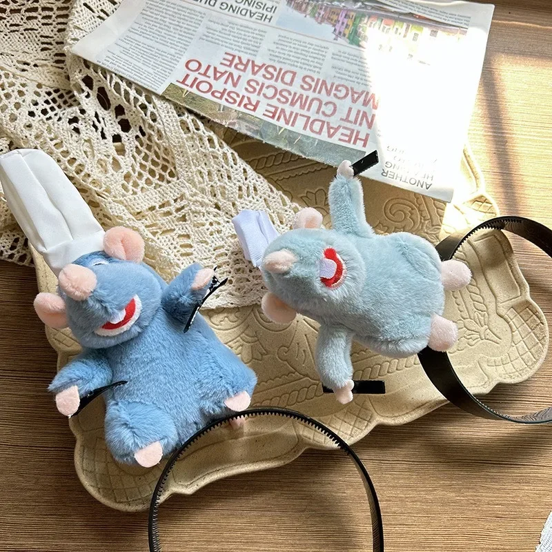 Плюшевая заколка для волос куклы Disney милый мультяшный аниме модный портативный