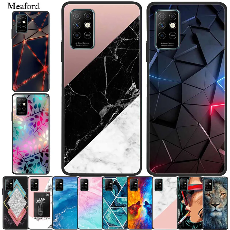 For Infinix Note 8 8i Case Marble Silicone TPU Soft Phone Back Cover Case For Infinix Note 8i 8 Shockproof Funda Cartoon Coque