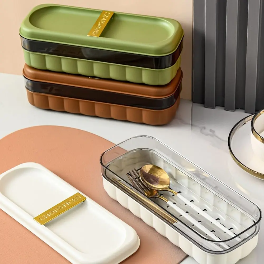 Пластиковая коробка для хранения ложек и вилок вместительная компактная ручная