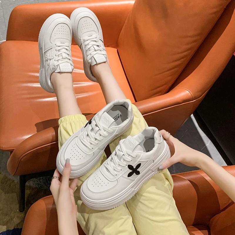 

2022 Autumn Winter Women's High Platform Sneakers White Women Chunky Shoes Trainers Women Sneakers Tenis Femme Zapatillas Mujer
