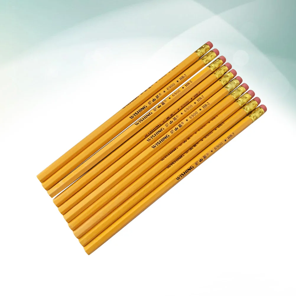 

12 шт., многофункциональные деревянные карандаши HB с ластиком