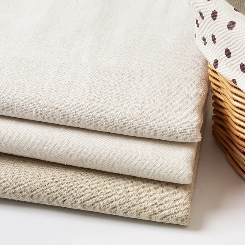 

25x155cm Raw Cloth Faux Linen Fabric Rough Cotton Fabric For Embroidery Sewing Storage Bag and Background Material