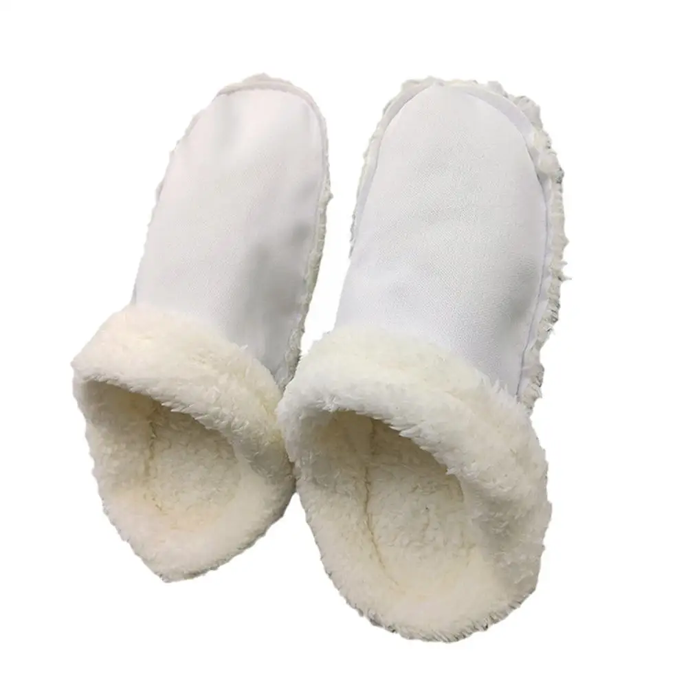 Insoles for Clogs Replacement White Fur Insert Winter Clogs Liner Plush Fur Clog Shoes Lining Slip Warm House Slippers W3M4