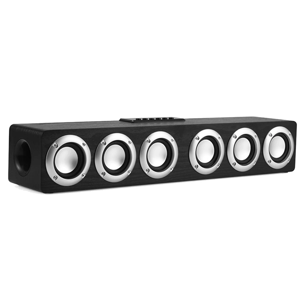 

Wooden Speaker Bluetooth Speaker Box Home Theatre System Woofers for Speakers with Subwoofer Soundbar(Black)