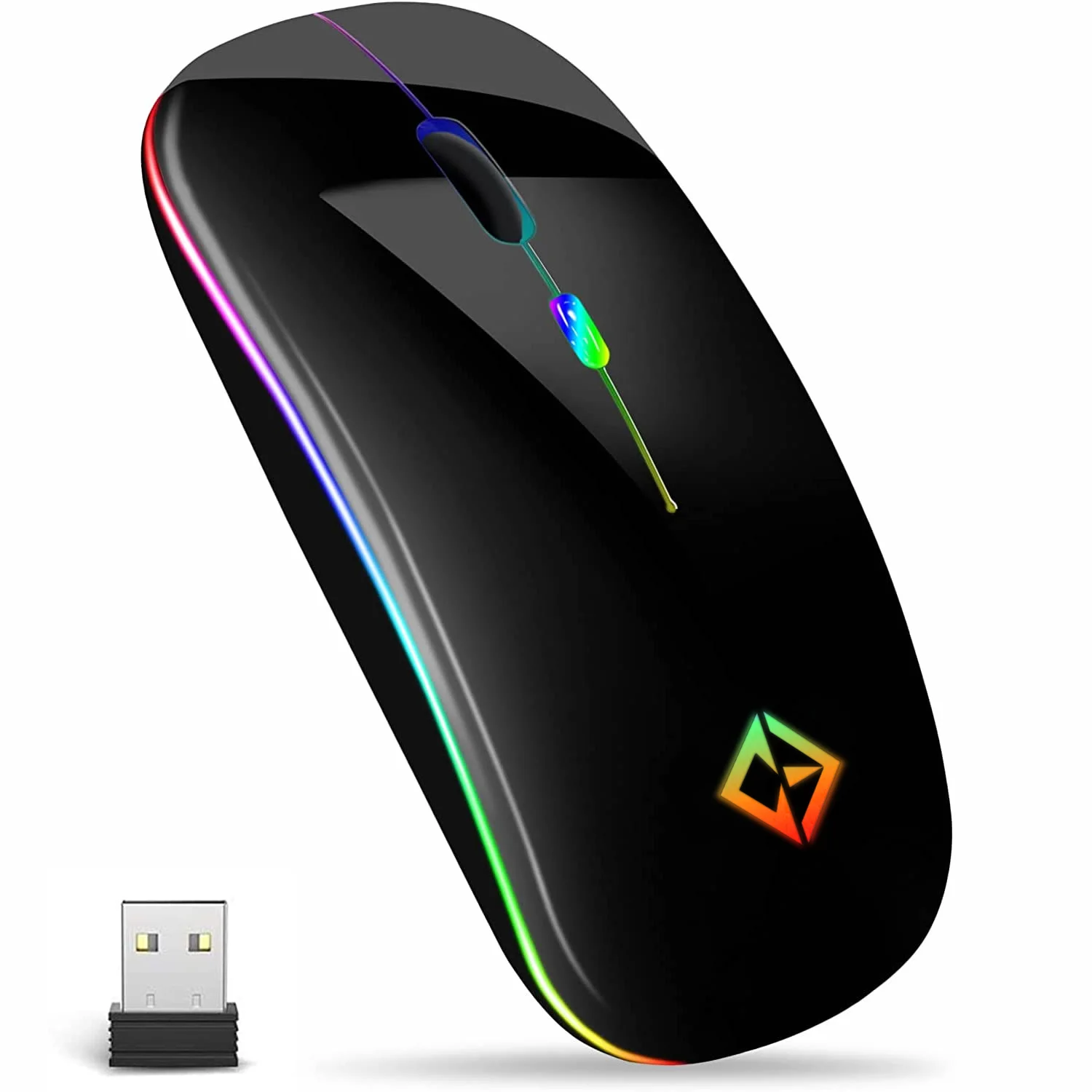 

LED Wireless Mouse Optical Gaming Mice USB Rechargeable For PC Laptop Smart TV