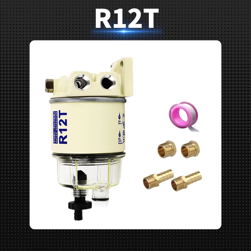 

R12T фильтр топливного/водоотделителя дизельного двигателя для Racor 140R 120AT S3240 NPT ZG1/4-19 автомобильные детали в сборе