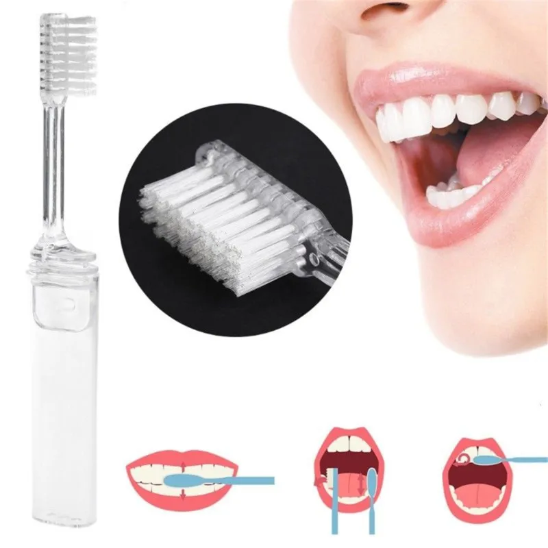 

Oral Portable Mini Disposable Foldable Travel Mouth Cleaning Camping Toothbrush Hiking Tooth Brush Tooth Cleaning Tools