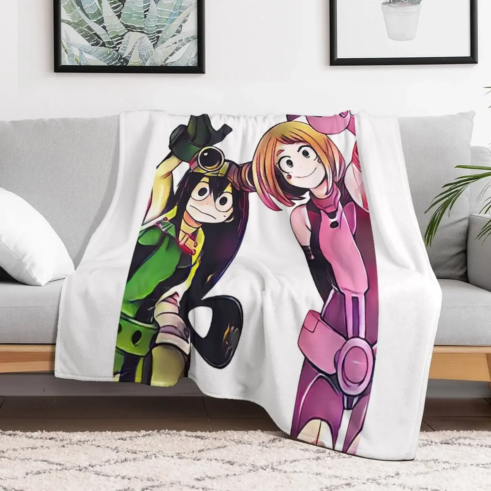 Одеяло Tsu and Ochako мягкие клетчатые летние постельные принадлежности одеяла