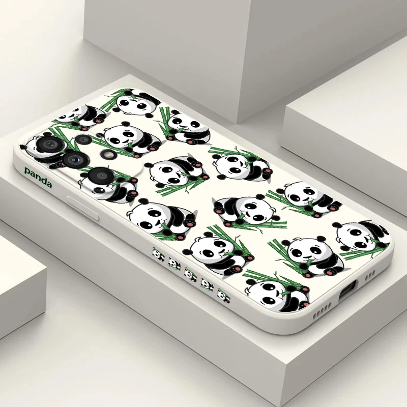 

Phone Case For Samsung A14 M02 A02 02S 03S 03 CORE M12 A12 A13 A21s M22 A22 A23 A41 A42 5G Cover cute panda