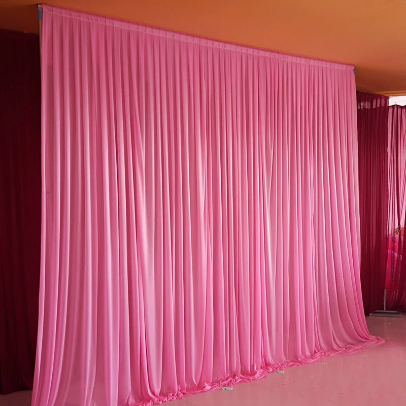 

10x20ft Ice Silk Wedding Backdrops Panels Hanging Curtains Wedding Decoration Drape Big Events Background Cloth Party Curtain