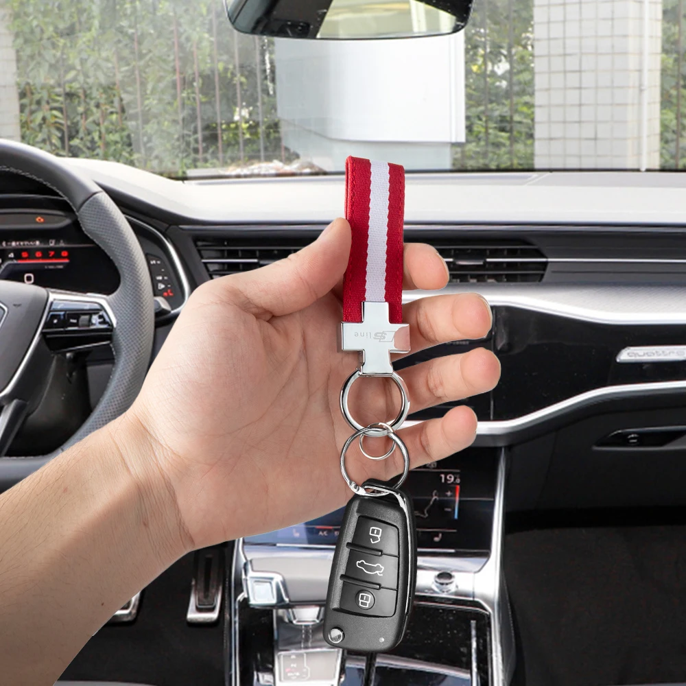 3D металлический автомобильный Стайлинг брелок для ключей эмблема Audi S SLINE A1 A3 8P A4 B5