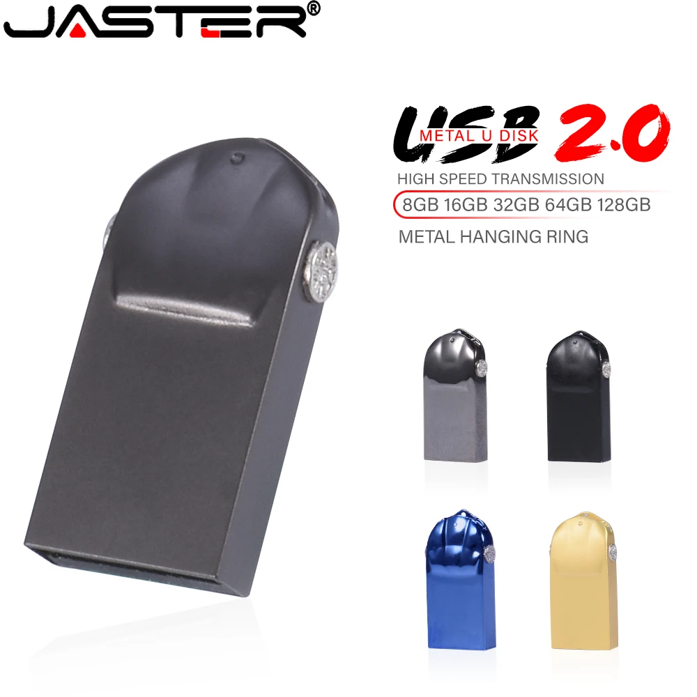 

JASTER Mini USB 2.0 flash drive 16GB Metal Wavyshape 32GB Pen drive Memory stick Free custom logo Creative gifts 64GB U disk