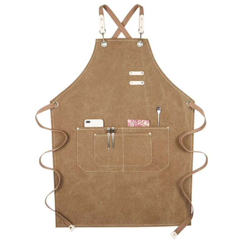 

for Cross Back Adjustable Apron Cloth Material 5 Colors with Adjustable Straps