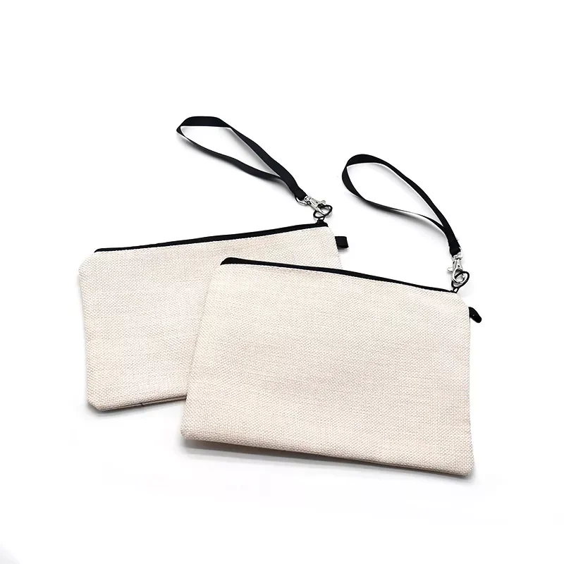 Free Shipping 40Pcs/Lot Linen Zipper Bag Pencil Case Cosmetic Bag Blank Bag DIY Craft Bag Cosmetic Bag DIY School Pouch Bag